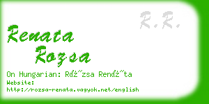 renata rozsa business card